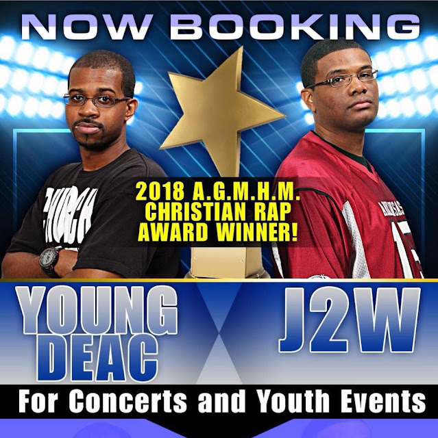 Popular South Arkansas Christian rappers J2W and Young Deac record new music at Nash, Texas recording studio