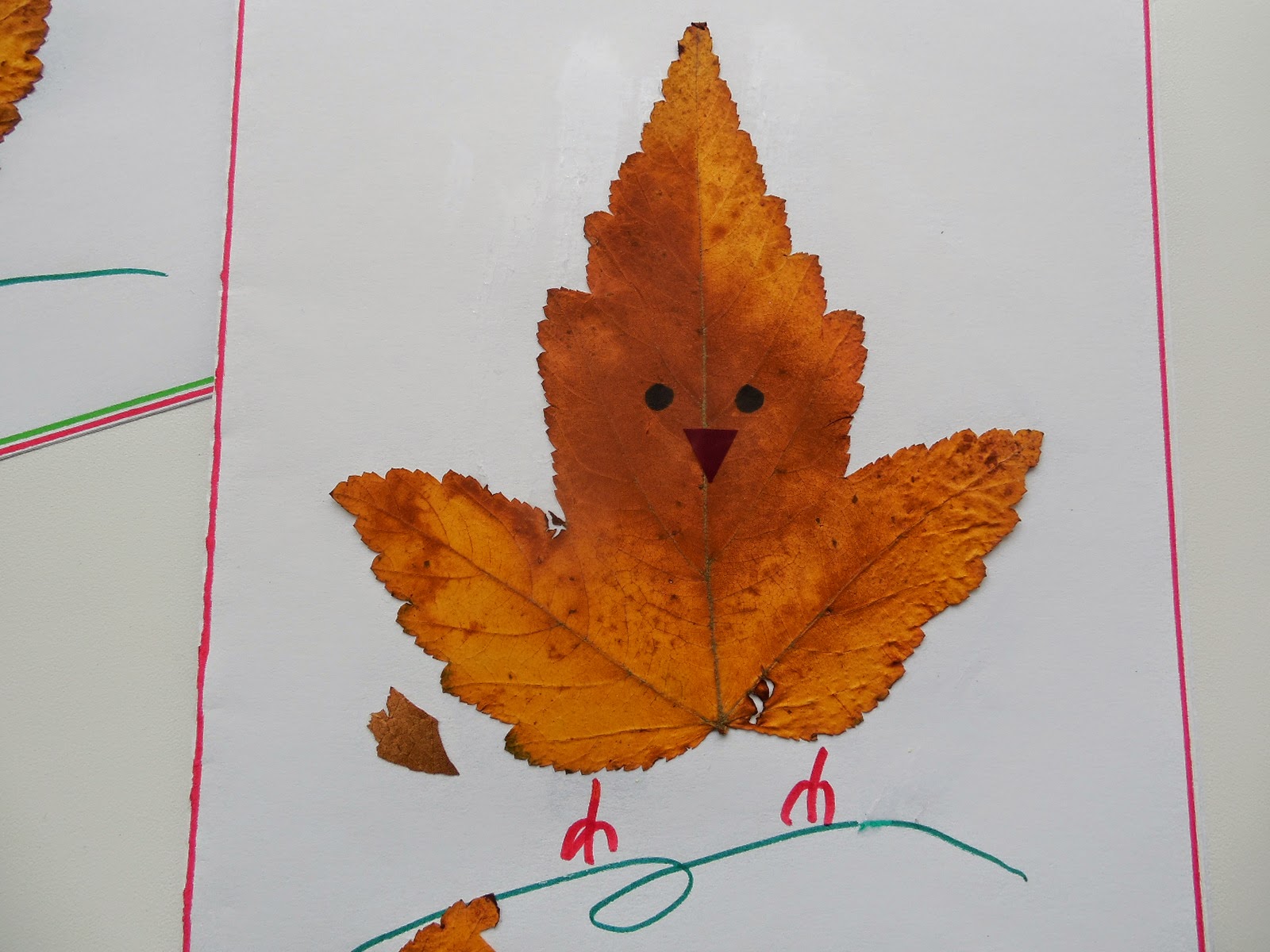 Аппликация из листьев