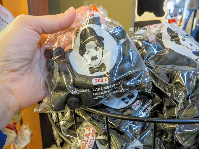 Finnish licorice at the Old Market Hall in Helsinki, Finland