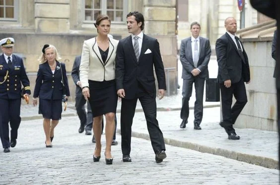 Queen Silvia, Crown Princess Victoria, Prince Daniel, Prince Carl Philip and Princess Madeleine at Riksdag 2012