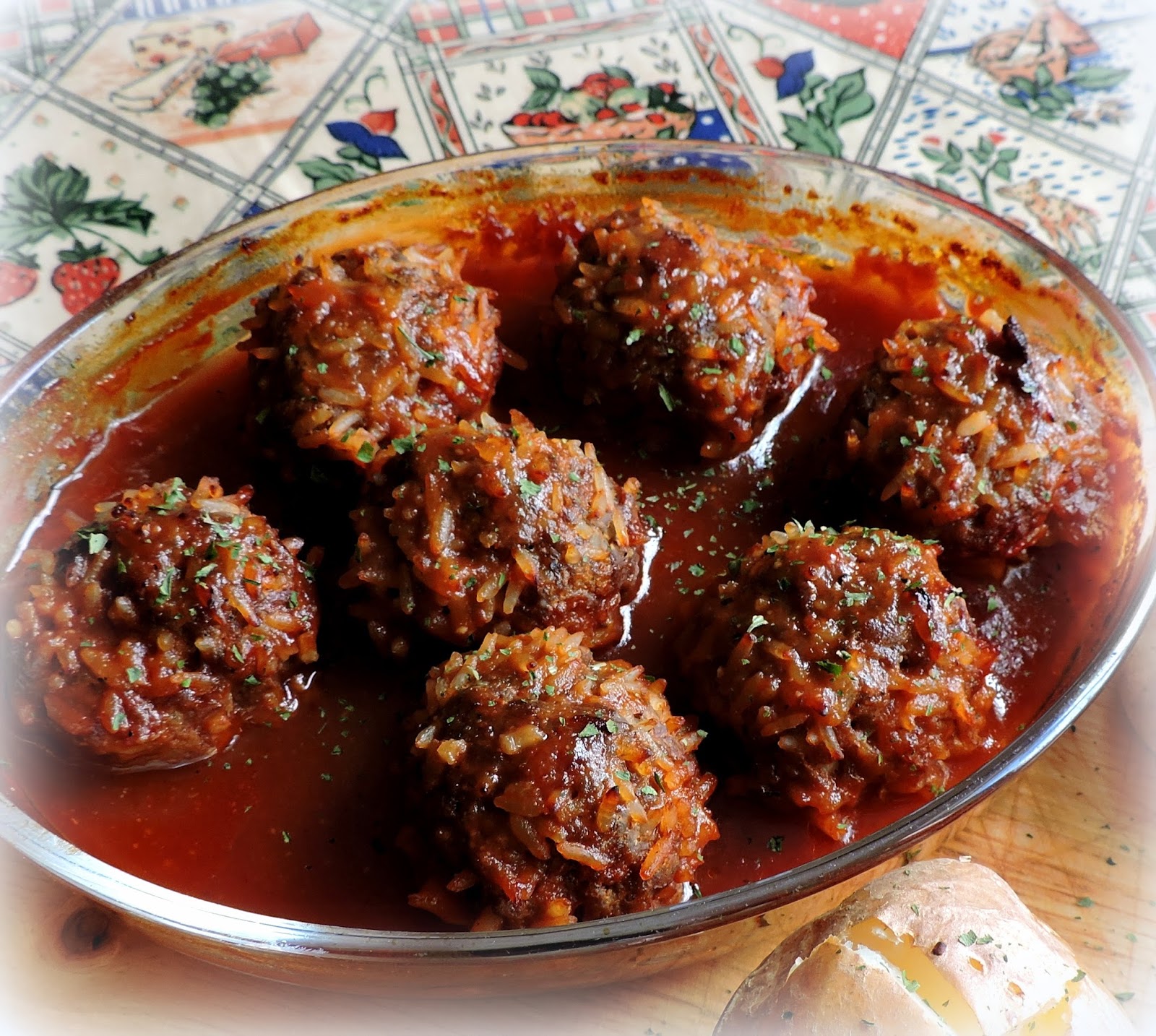The English Kitchen BBQ Porcupine Meatballs