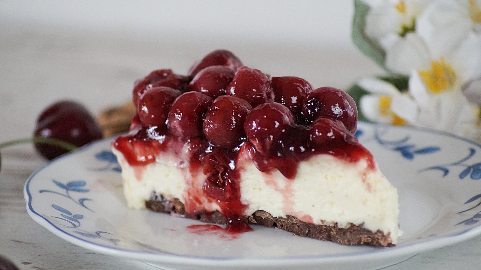 Kirsch-Cheesecake/ NO BAKE/ Kühlschranktorte
