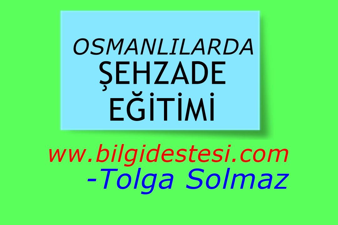 Osmanli Devleti Nde Sehzade Egitimi Kisaca Bilgi Destesi