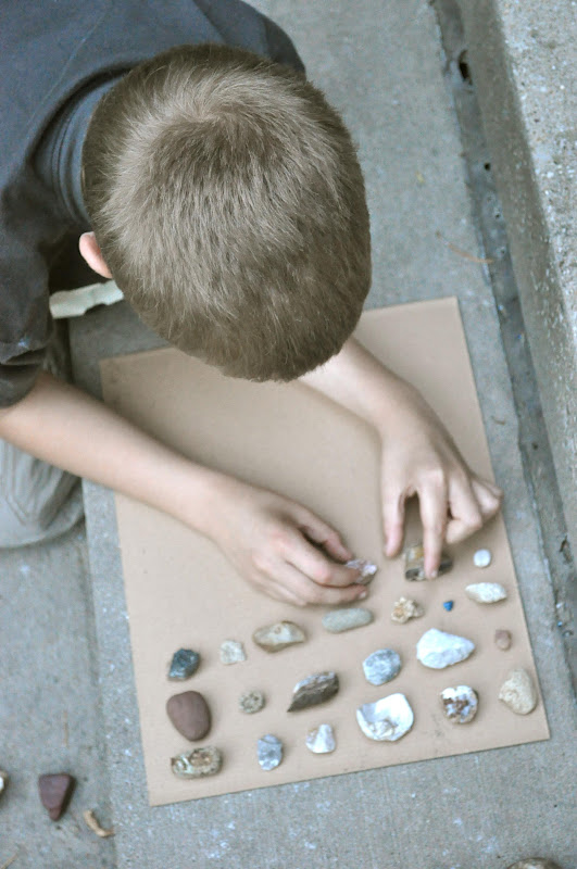 make a framed rock collection tutorial {crafting with boys} Little