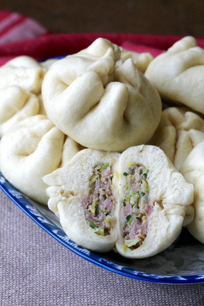 Pork and Chinese Chive Steamed Buns