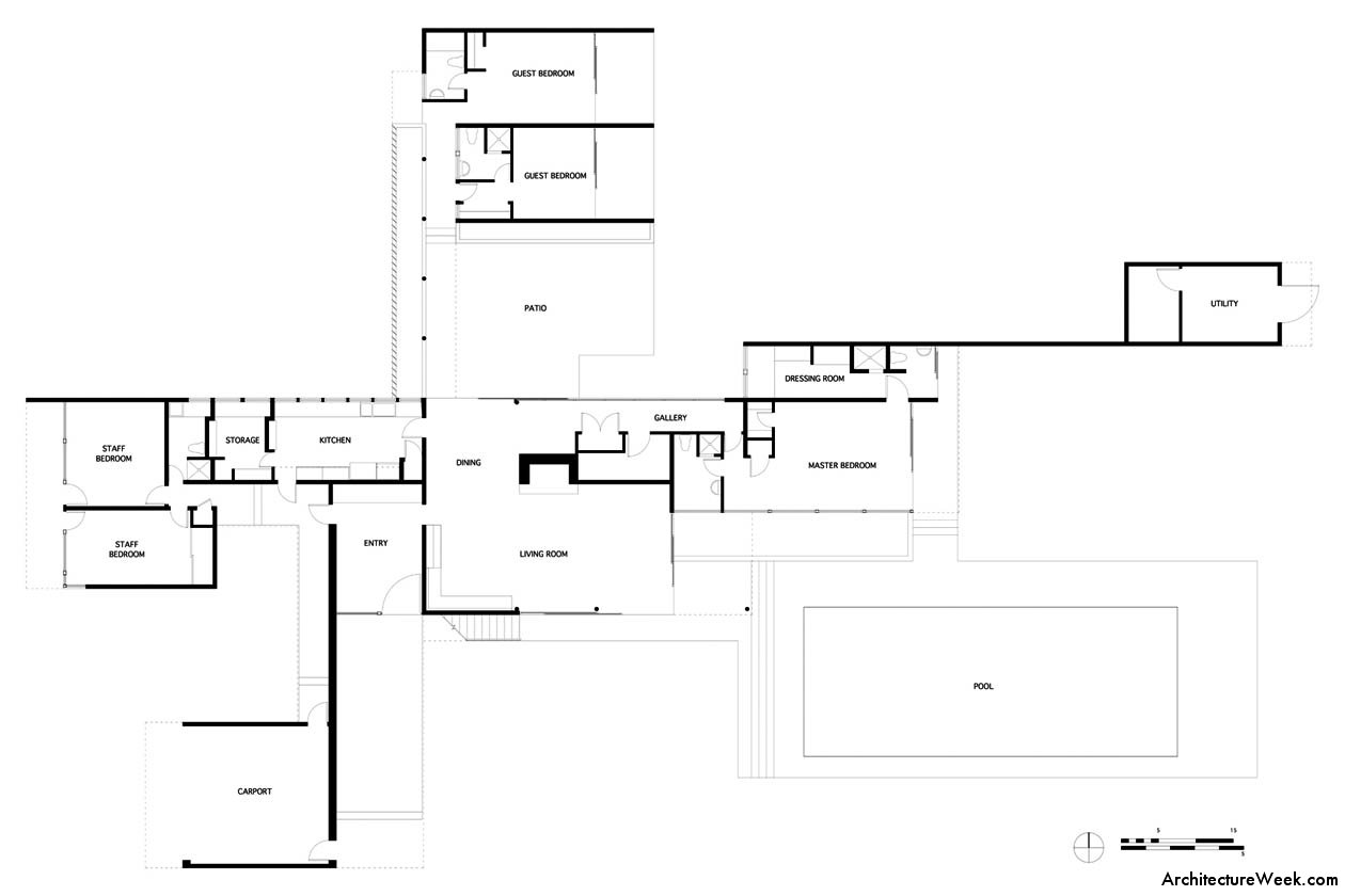 kaufmann desert house ground floor plan