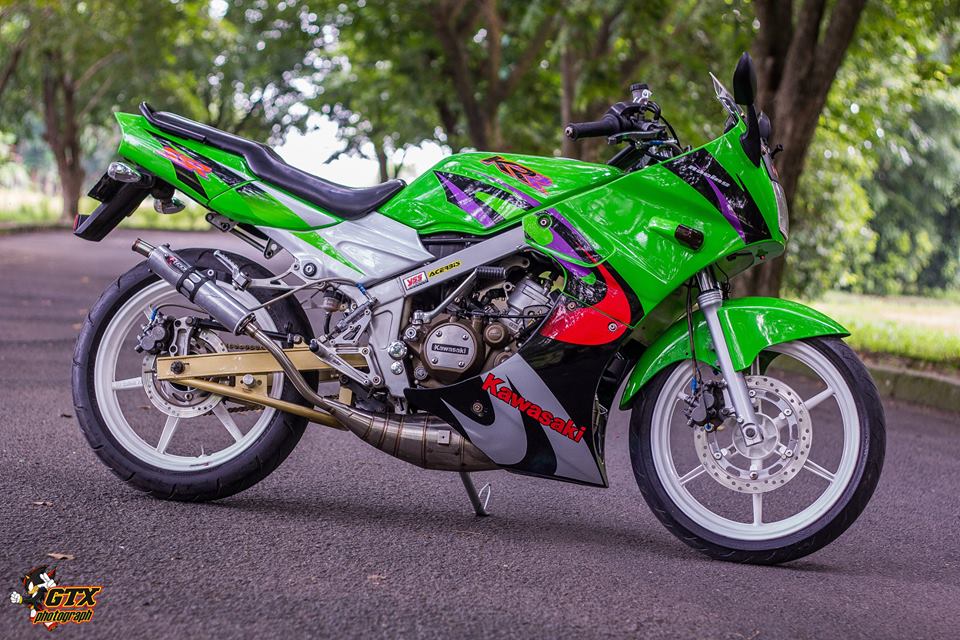Gambar Modifikasi Kawasaki Ninja KRR SSR E6 Warna Hijau | Gtx Concept