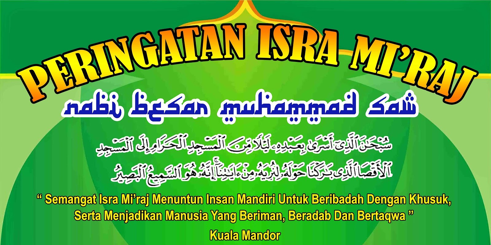 Desain Baliho Isra Miraj gambar contoh banners