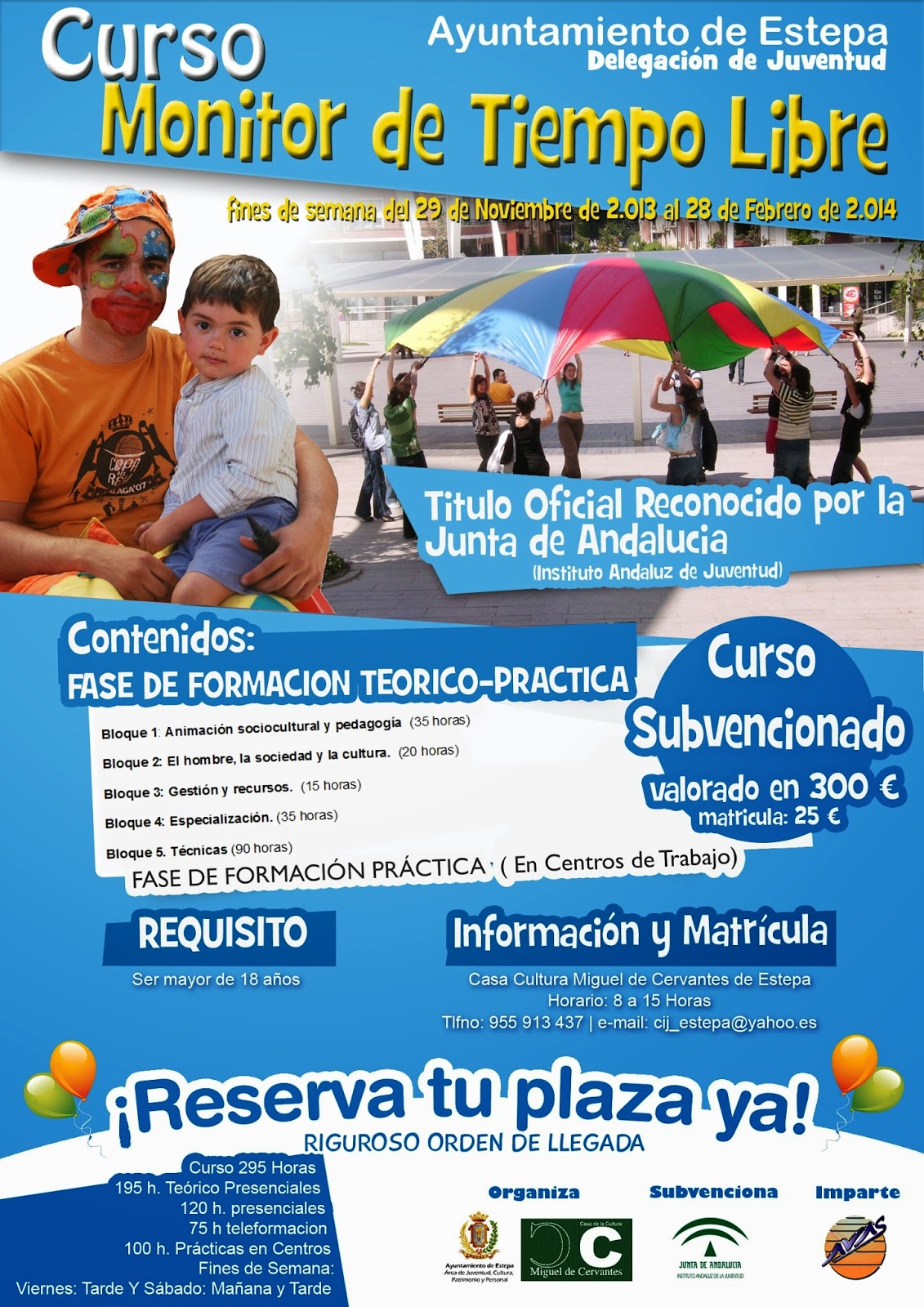 ORIENTACIÓN PROFESIONAL PARA EL EMPLEO Curso Monitor de Tiempo Libre en Estepa