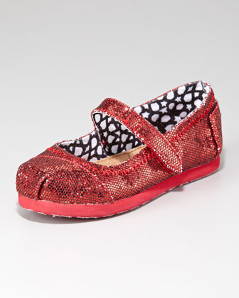 toms glitter mary janes