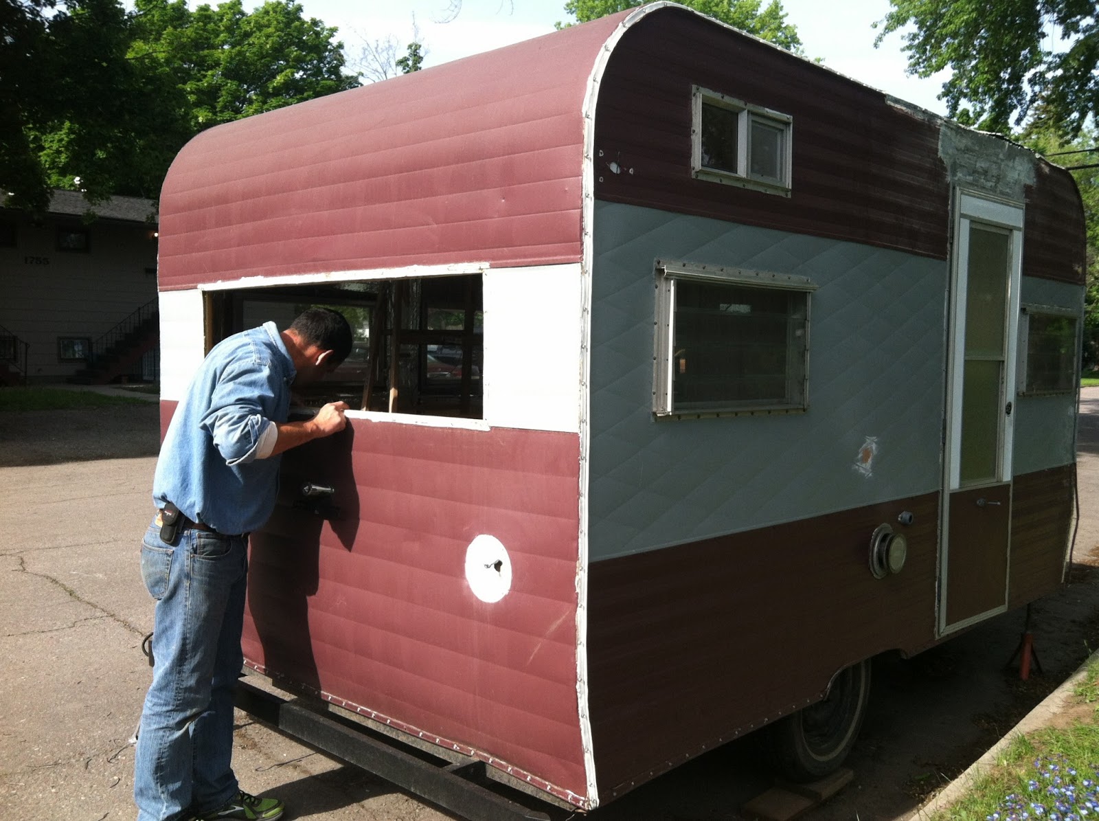 The Toaster Camper Outside the camper