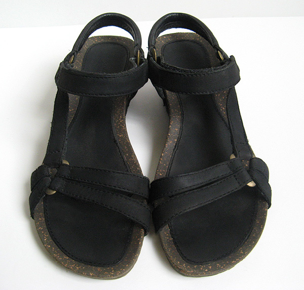 TEVA BLACK LEATHER CABRILLO SANDALS WOMENS SIZE 8