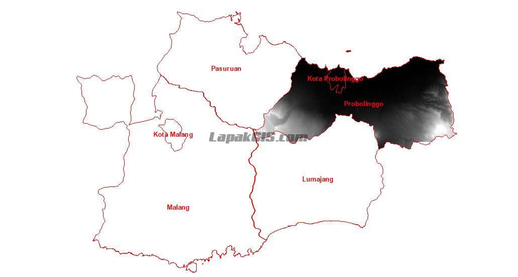 Data DEM Nasional 0.27 ArcSecond Wilayah Malang-Pasuruan-Probolinggo-Lumajang
