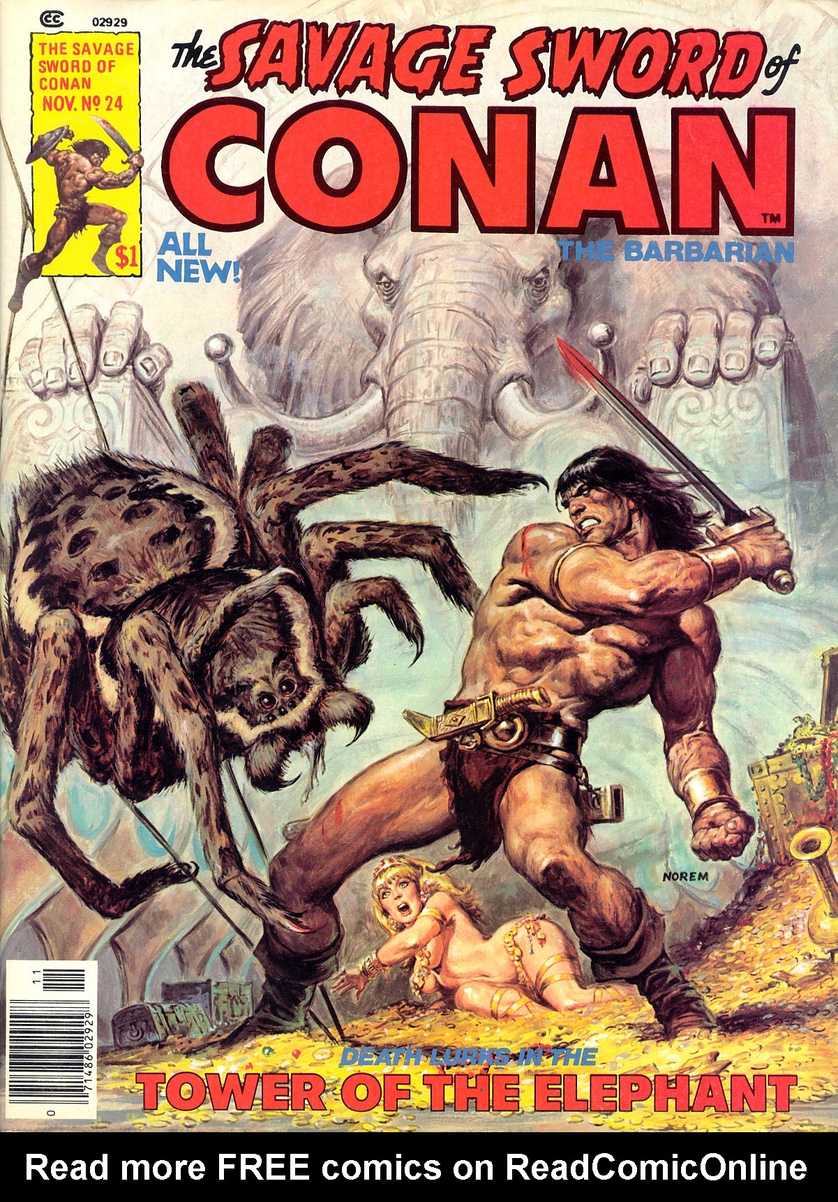 Read online The Savage Sword Of Conan comic -  Issue #24 - 1