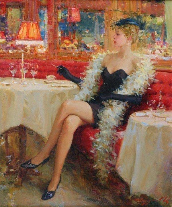 Charming and Glamorous Paintings by Konstantin Razumov