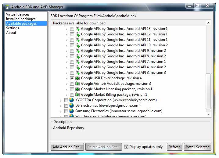 Adb packages. My Virtual device Android SDK. Android API. Android debug Bridge. Android debug Bridge Nima u.