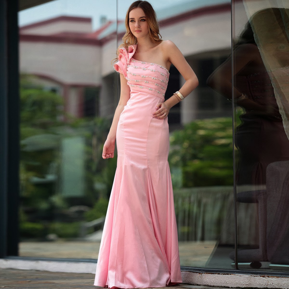 Wedding Dresses And Gowns Make Your Life Colorful: Pink Long Bridesmaid ...