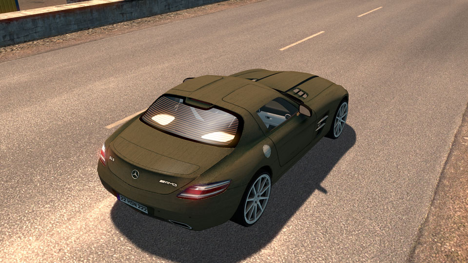 Euro Truck Simulator 2 MercedesBenz SLS AMG Özel Araba Modu Euro