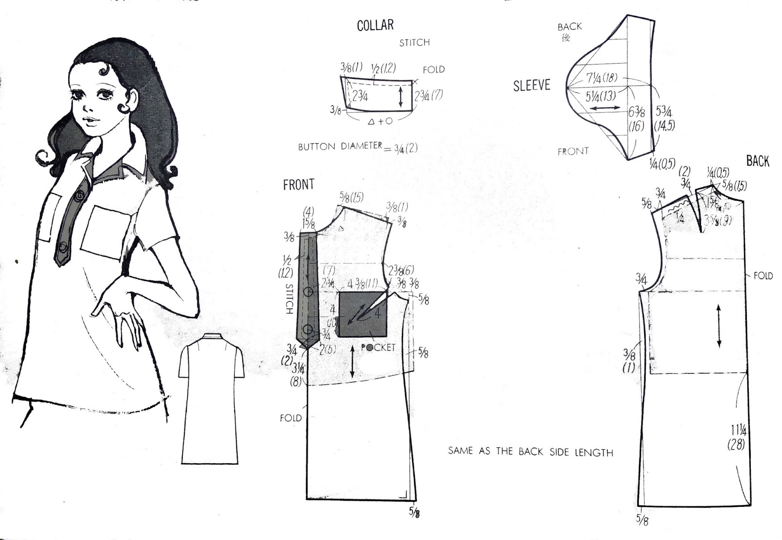 The Retro Sewing Pattern Blog Blouse pattern No.2