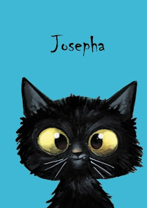 Josepha: Personalisiertes Notizbuch, DIN A5, 80 blanko Seiten mit kleiner Katze auf jeder rechten unteren Seite. Durch Vornamen auf dem Cover, eine ... Coverfinish. Über 2500 Namen bereits verf