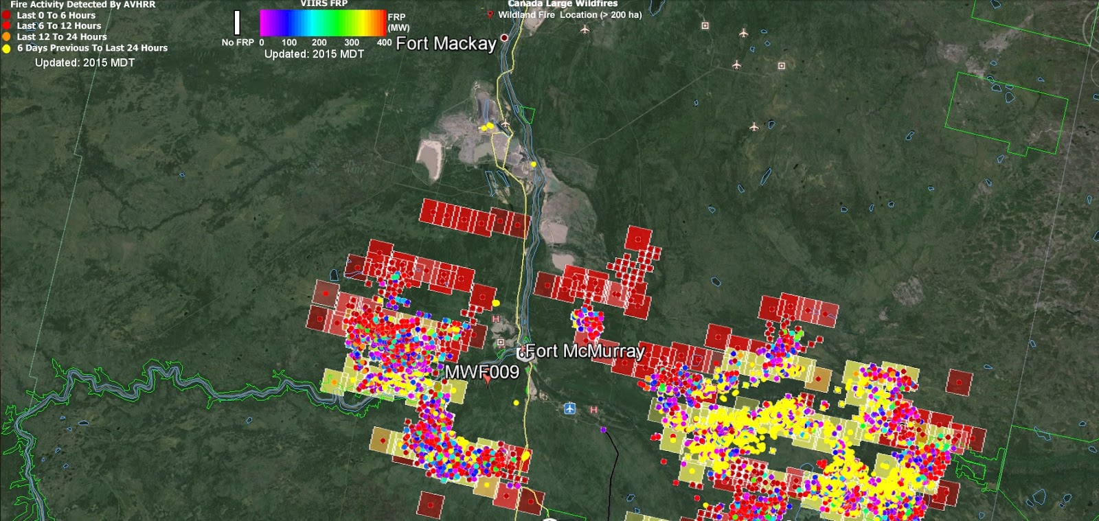 wildfire with northerly heading winds on 05 16 2016 at 20 15 mdt image recorded by ddrs using eosdis and modis satellite imagery data published by the us wildfire with northerly heading winds on 05 16 2016 at 20 15 mdt image recorded by ddrs using eosdis and modis satellite imagery data published by the us