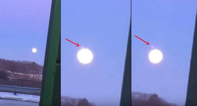 Footage of Bright UFO Leaving the Moon