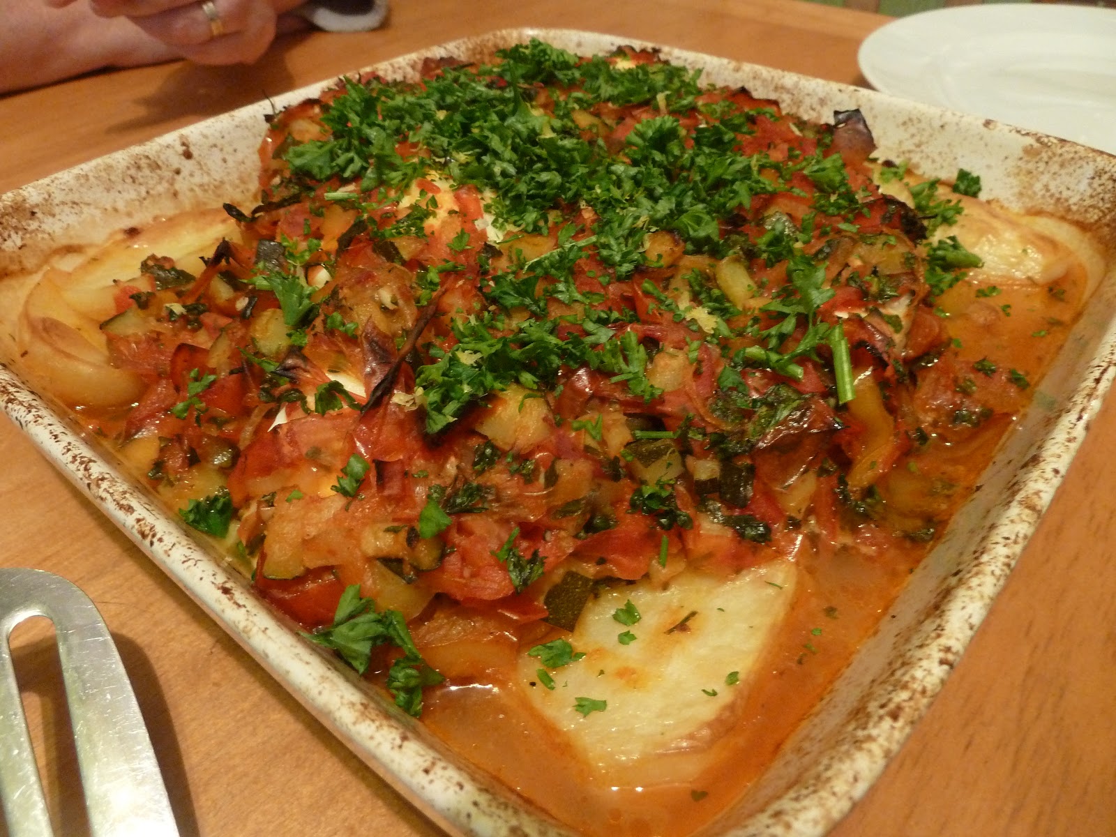 Kitchen Fairies Baked halibut Spanish style
