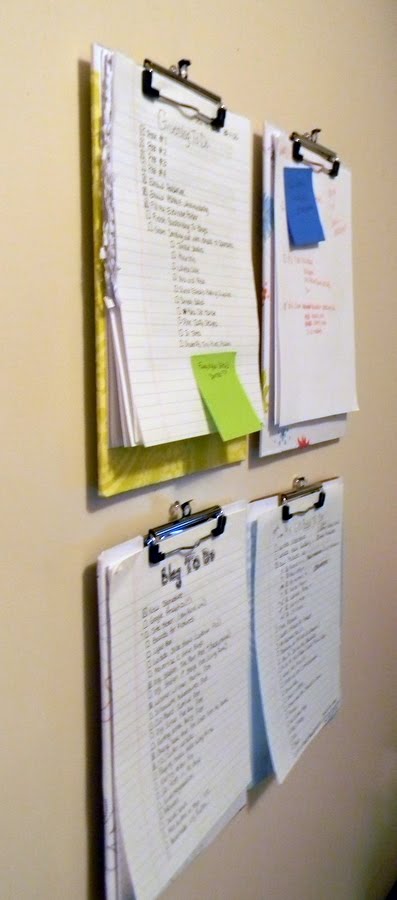 My LilliBean: Organization Station-(Phase 1)-Living Room-Clipboard Redo