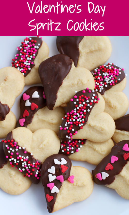 A Less Processed Life: What's Baking: Valentine's Day Spritz Cookies