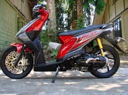 Modifikasi honda beat injeksi velg 17 warna merah | Unik Banget