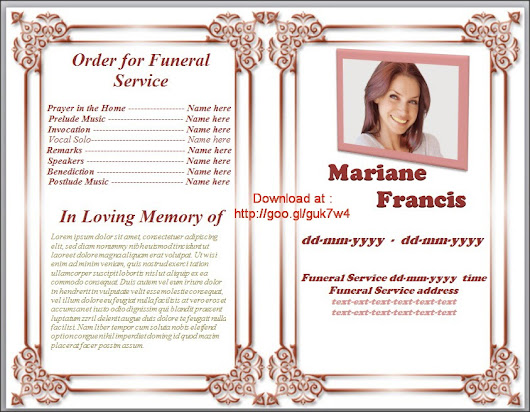 funeral program template free download