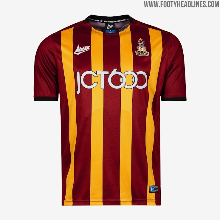 BRADFORD CITY FC Avec Away Football Shirt 2019-2020 NEW Men's Soccer Jersey 