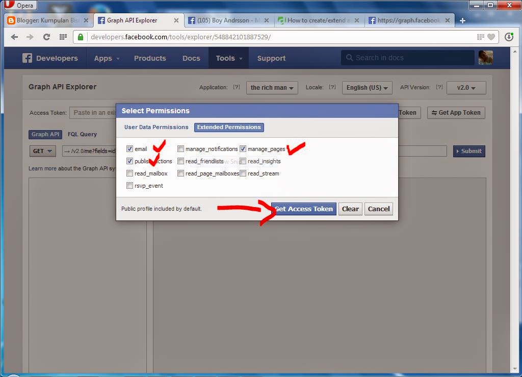 Рабочий токен fb. Facebook database. Page token