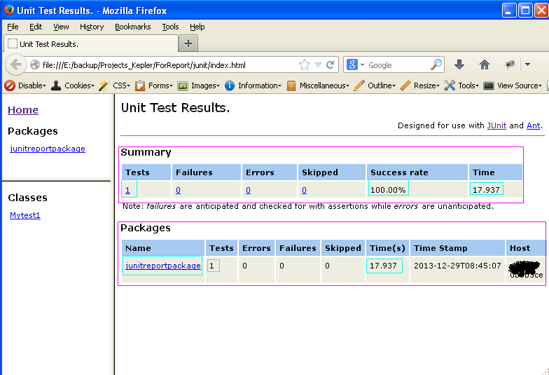 Generate webdriver test report in HTML by running build xml file Part 3