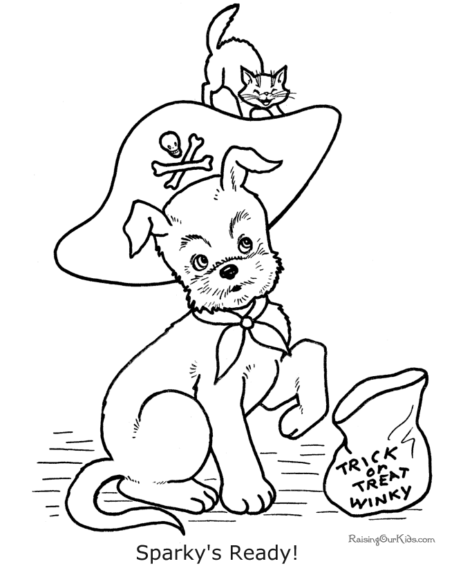 Cute Dog And Cats Coloring Pages