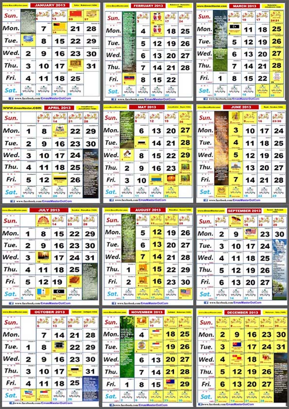 Kalendar Malaysia 2013 -Cuti Umum Cuti SekolahInfo-MyTips