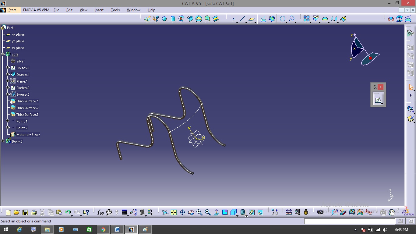 catia v5 wireframe surface design