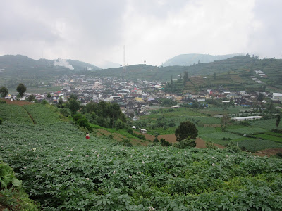 Vistas desde la subida al monte Gunung Prahu, en Dieng Plateau
