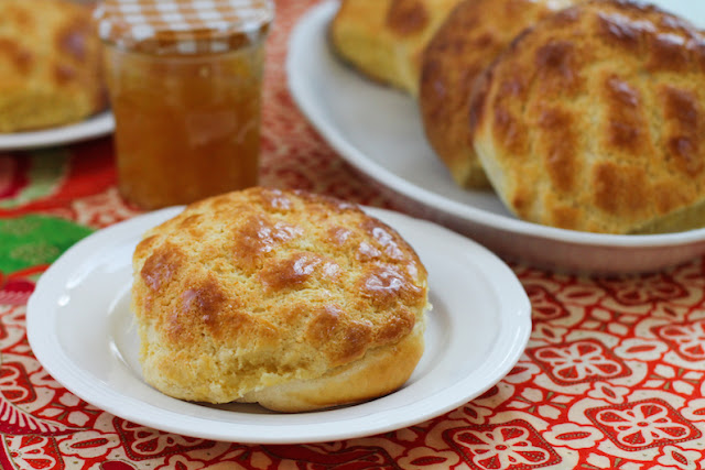 Food Lust People Love: A bakery staple in Chinatowns worldwide, golden pineapple buns are a real treat. The soft sweet bread features a topping that bakes up crisp and light. As an added bonus, some contain sweet fillings, like these made with my easy pineapple jam. 