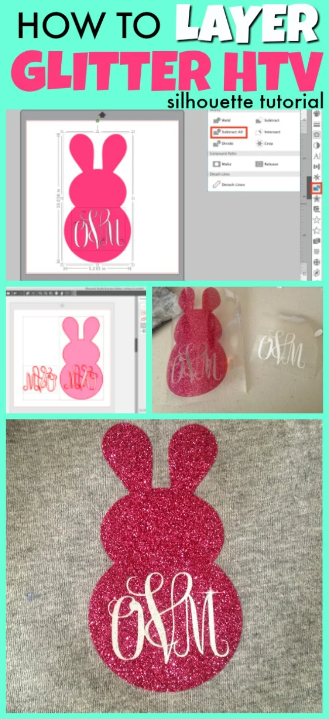 How to Layer Glitter Heat Transfer Vinyl with Silhouette (V4 Tutorial) -  Silhouette School
