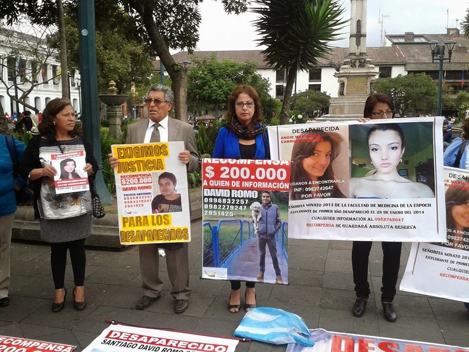 Desaparecidos familias piden cuatro acciones Desaparecidos en Ecuador