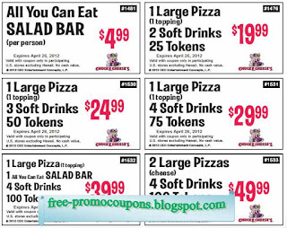 Free Printable Chuck E Cheese Coupons Free Printable Chuck E Cheese Coupons
