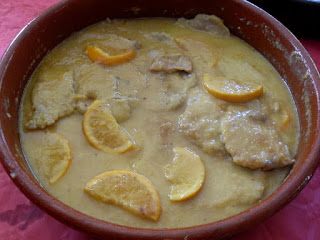 Receta de lomo con salsa de naranja.