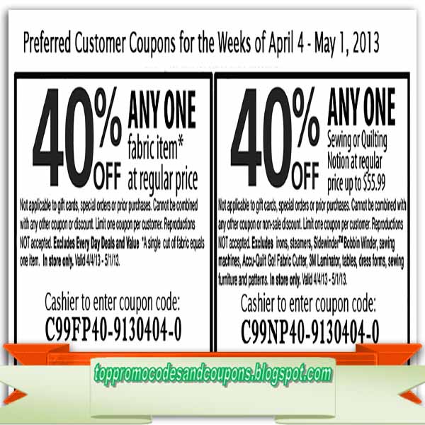 Free Promo Codes and Coupons 2023 Hancock Fabrics Coupons