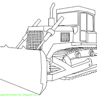 5 Gambar Mewarnai Bulldozer Anak Paud Tk Tkaneka Berikut Alat