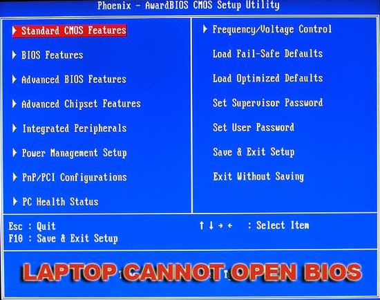 How to fix laptop can not open BIOS Setup