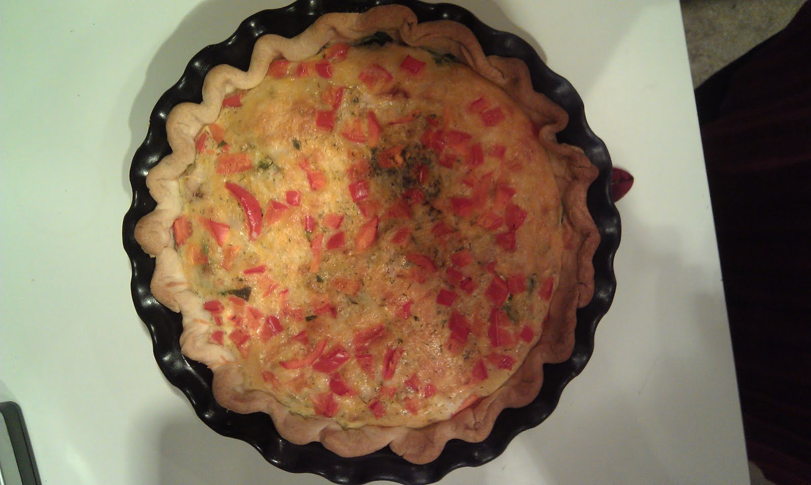 You Eat Like That Every Day? Smoked Fish and Spinach Quiche