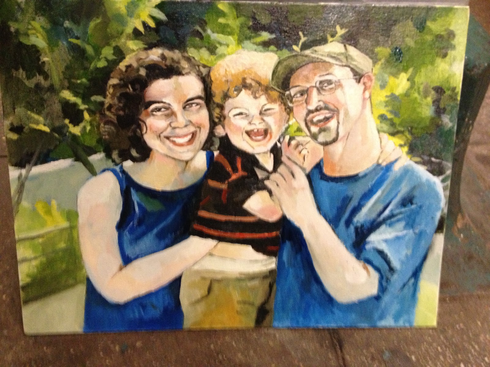 CMO ART Oil Painting Happy Family