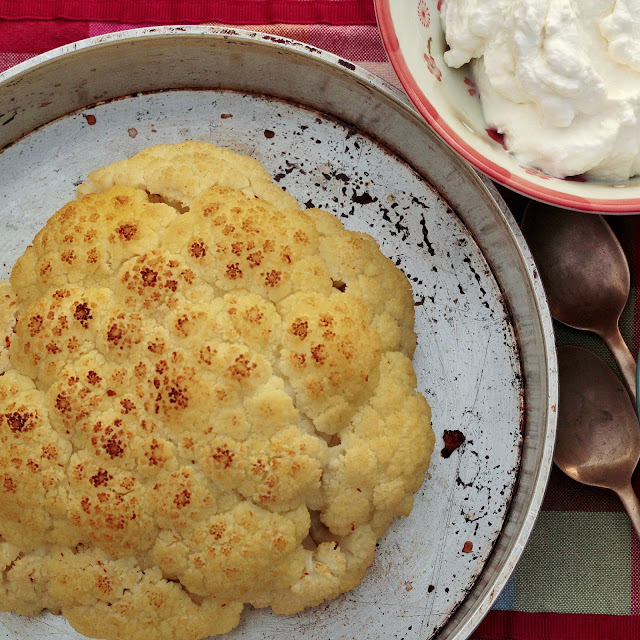 Sage Trifle Whole Roasted Cauliflower with Whipped Feta