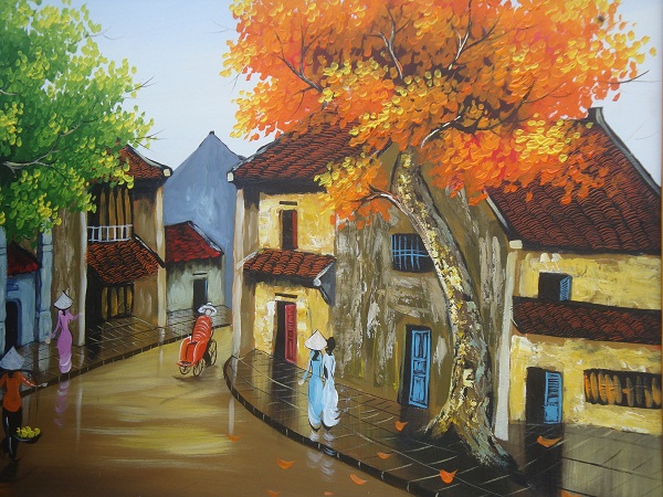 tranh phố cổ